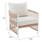 AVERO™ Lilah 2-Pack Outdoor Wicker Lounge Chairs, White - AVERO™