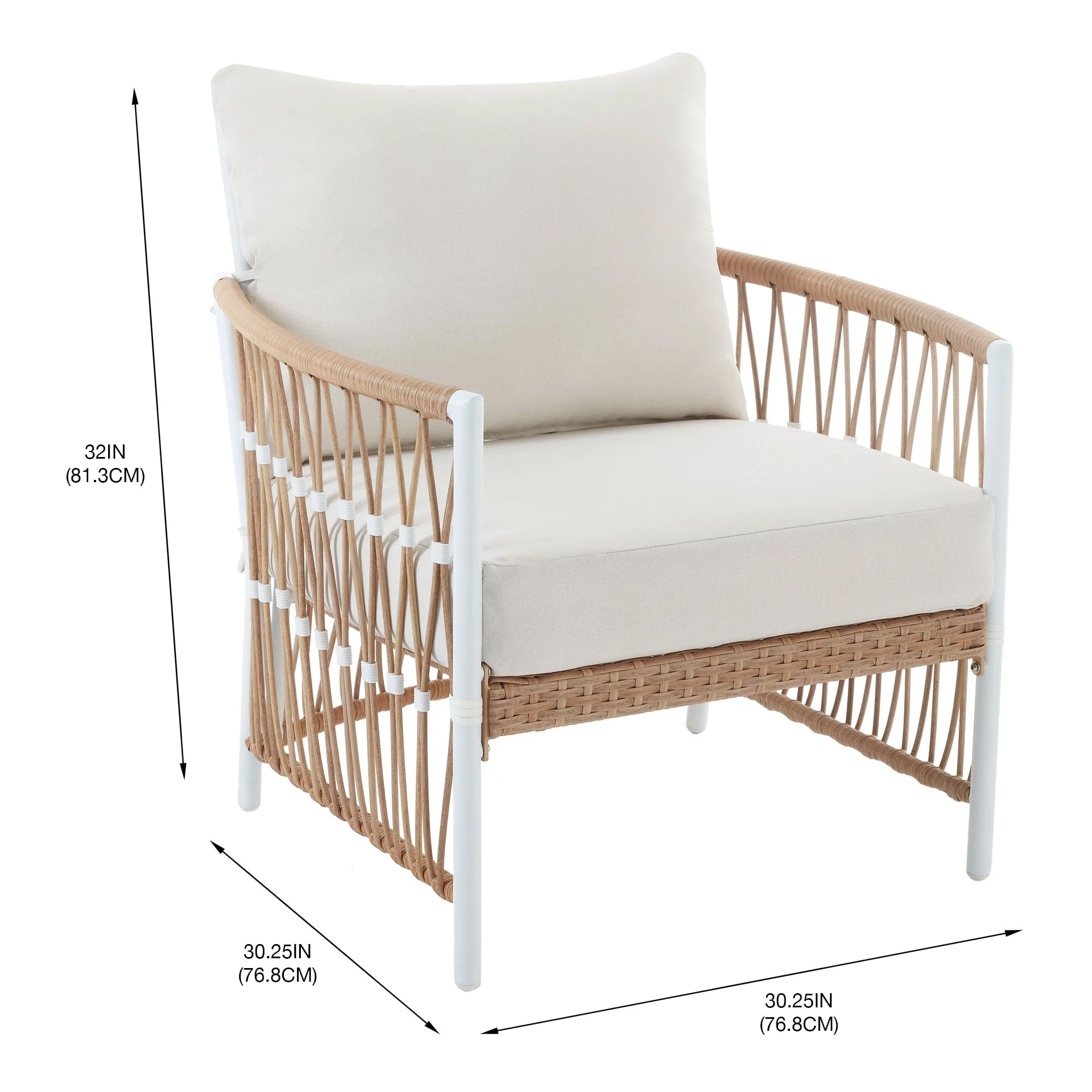 AVERO™ Lilah 2-Pack Outdoor Wicker Lounge Chairs, White - AVERO™