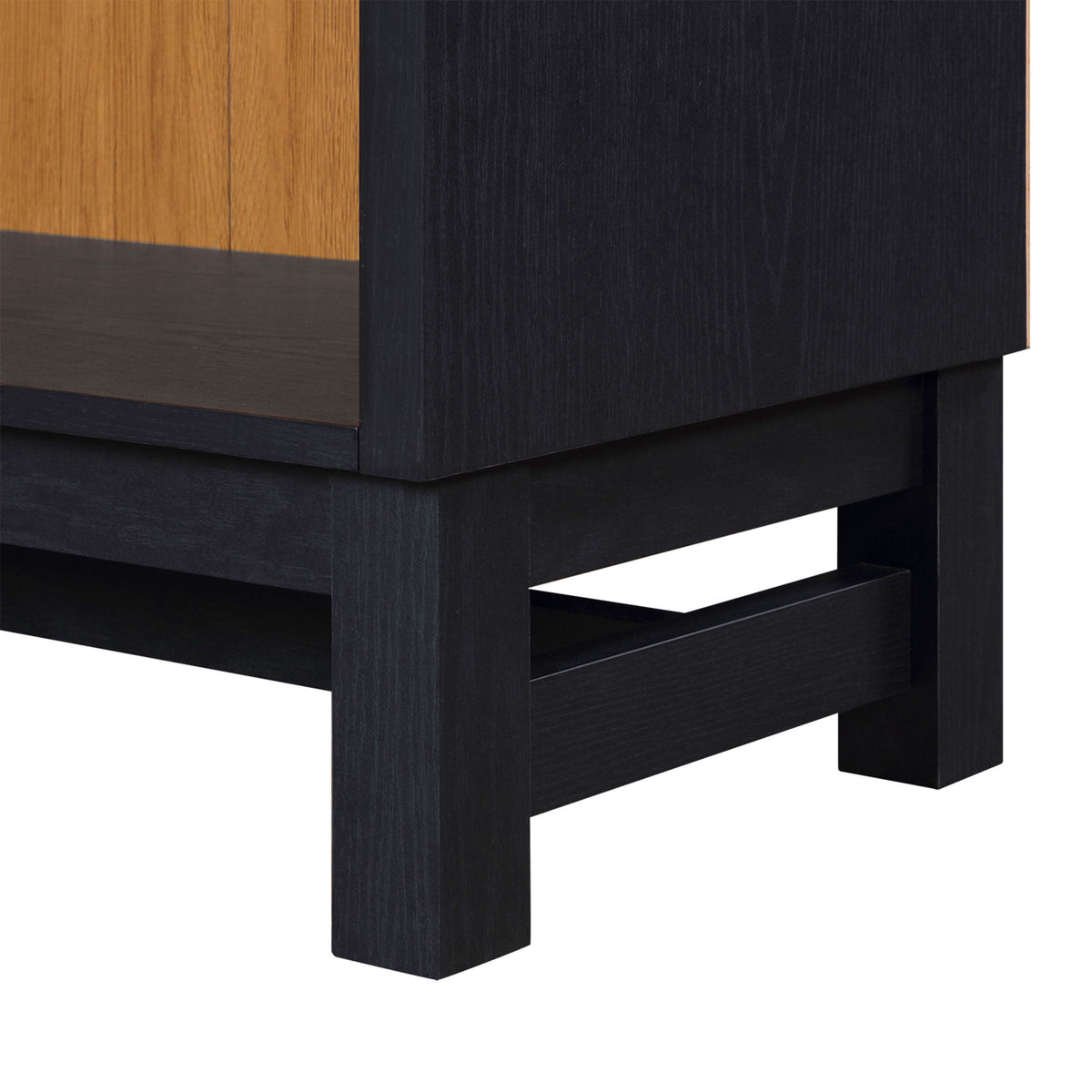 AVERO™ Juliet Open Arch Bookcase, Rich Black and Light Honey - AVERO™