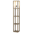 AVERO™ 62.25" Modern Pull Chain Weathered Floor Lamp with Natural Square Shade - AVERO™