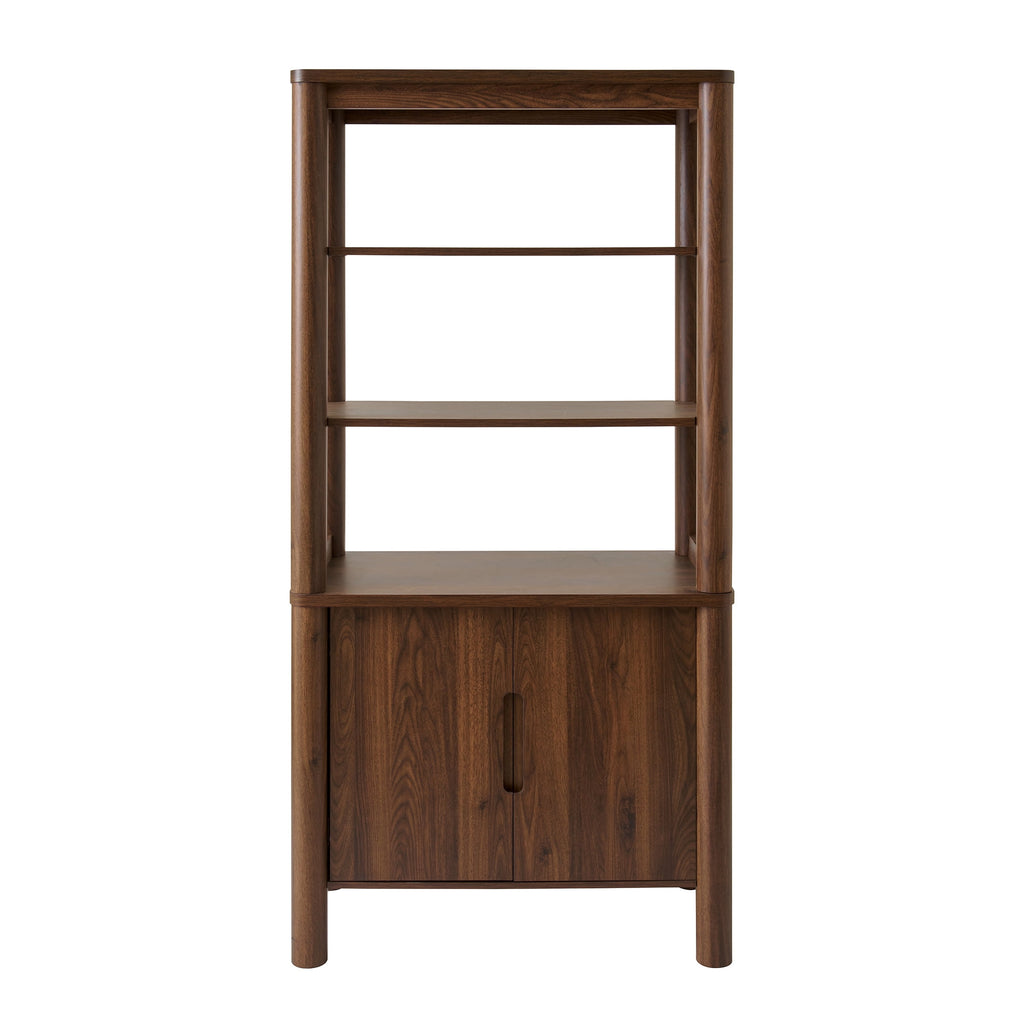 AVERO™ Adlin Bookcase with Doors, Walnut Finish - AVERO™