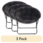 AVERO™ (3 pack) Saucer Chair for Kids and Teens, Black - AVERO™