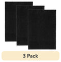 AVERO™ (3 pack) Traditional Solid Black Shag Indoor Area Rug, 5' x 7' - AVERO™