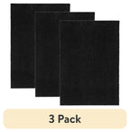 AVERO™ (3 pack) Traditional Solid Black Shag Indoor Area Rug, 5' x 7' - AVERO™