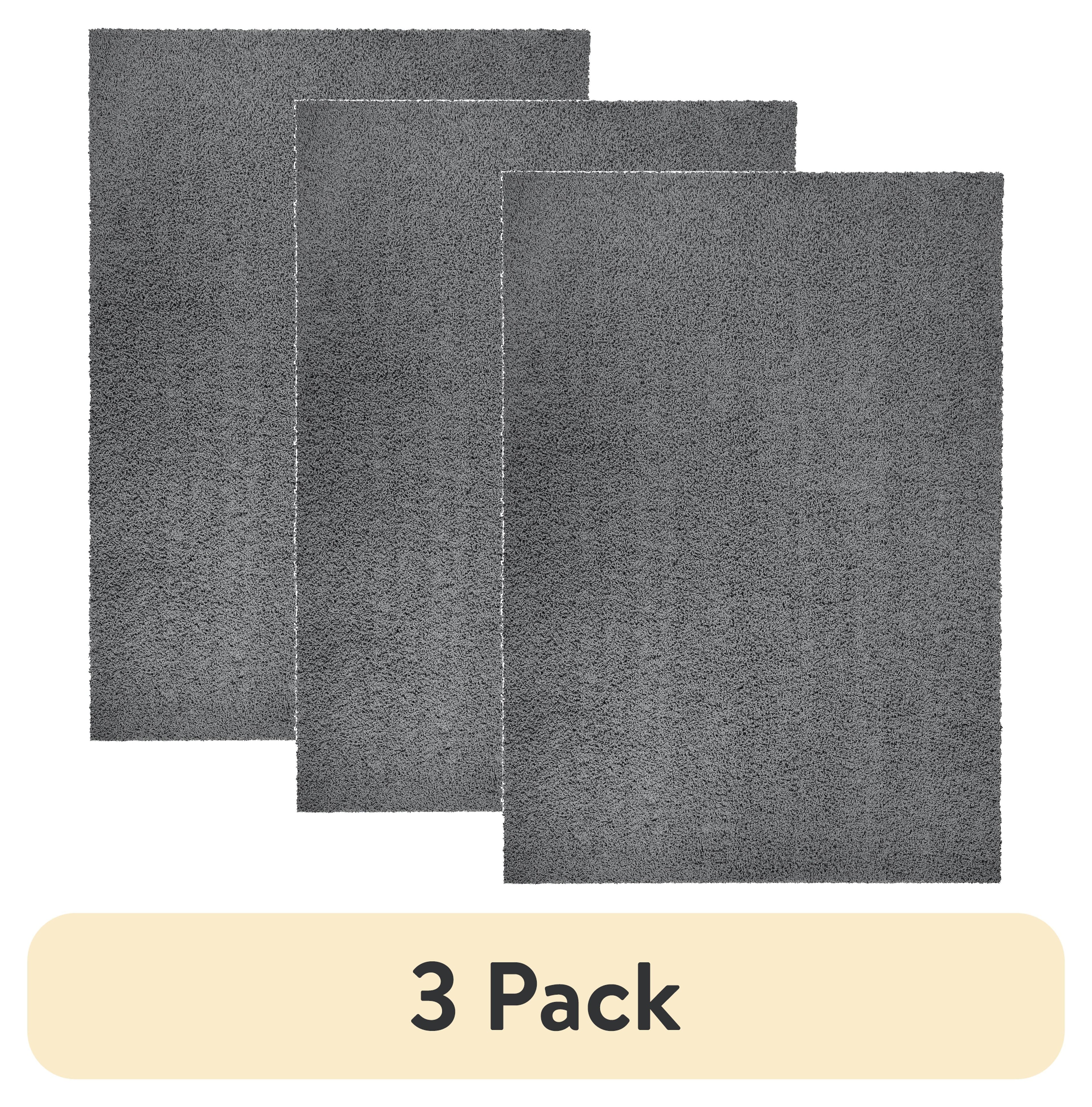 AVERO™ (3 pack) Traditional Gray Shag Indoor Area Rug, 5 ft x 7 ft - AVERO™