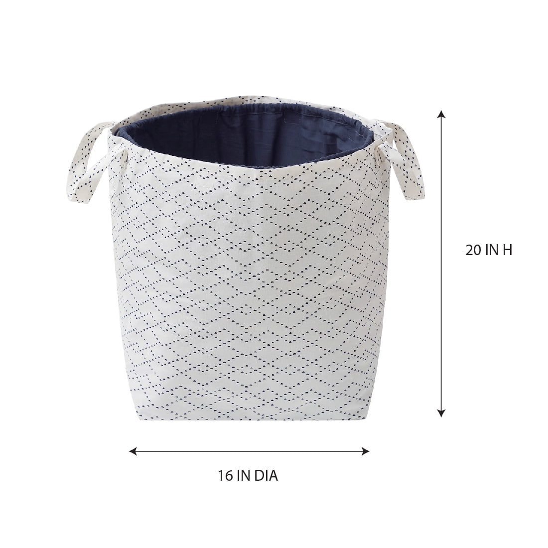 AVERO™ (2 Pack) Better Homes Gardens Whiteblack Lattice Laundry Tote 16 in x 20 in - AVERO™