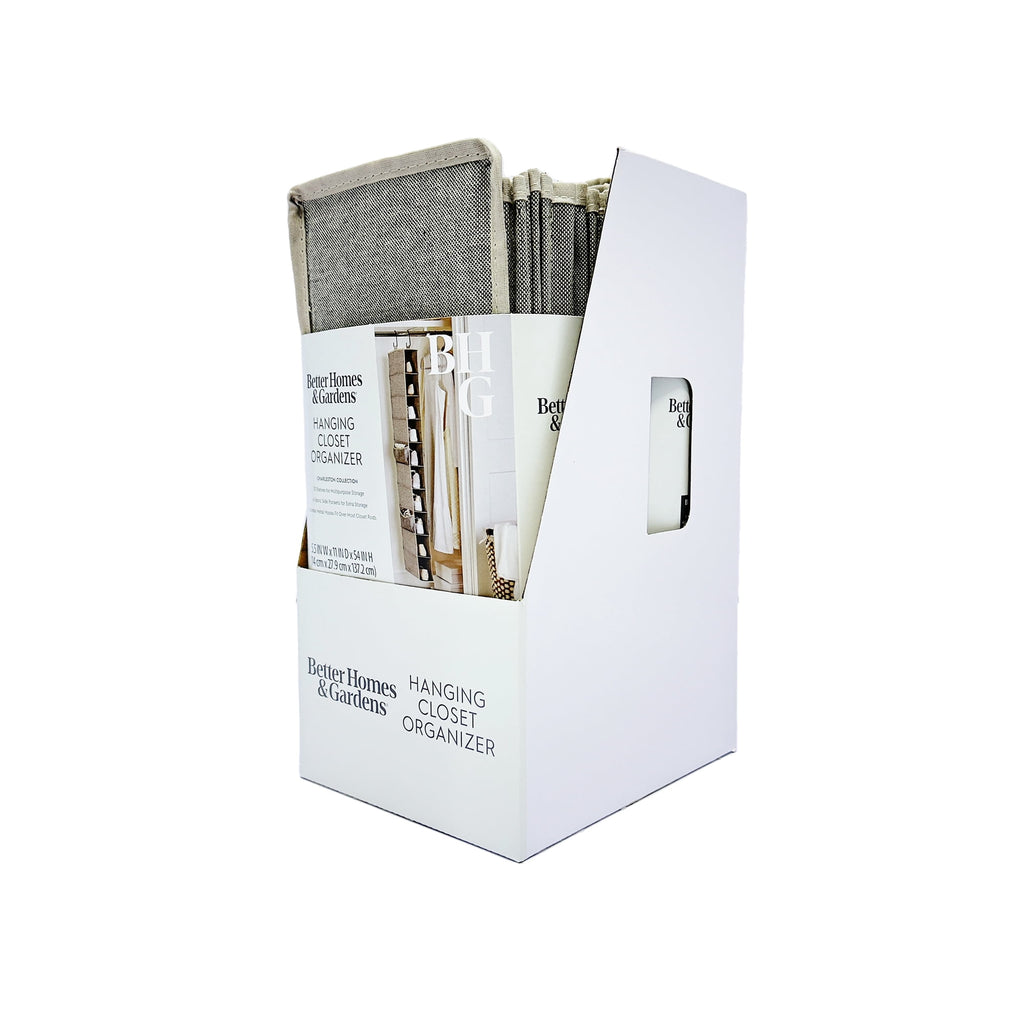 AVERO™ (2 pack) Gray 10-Shelf Hanging Closet Organizer with Side Pockets - AVERO™