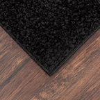 AVERO™ (2 pack) Traditional Solid Black Shag Indoor Area Rug, 3' x 4'8" - AVERO™