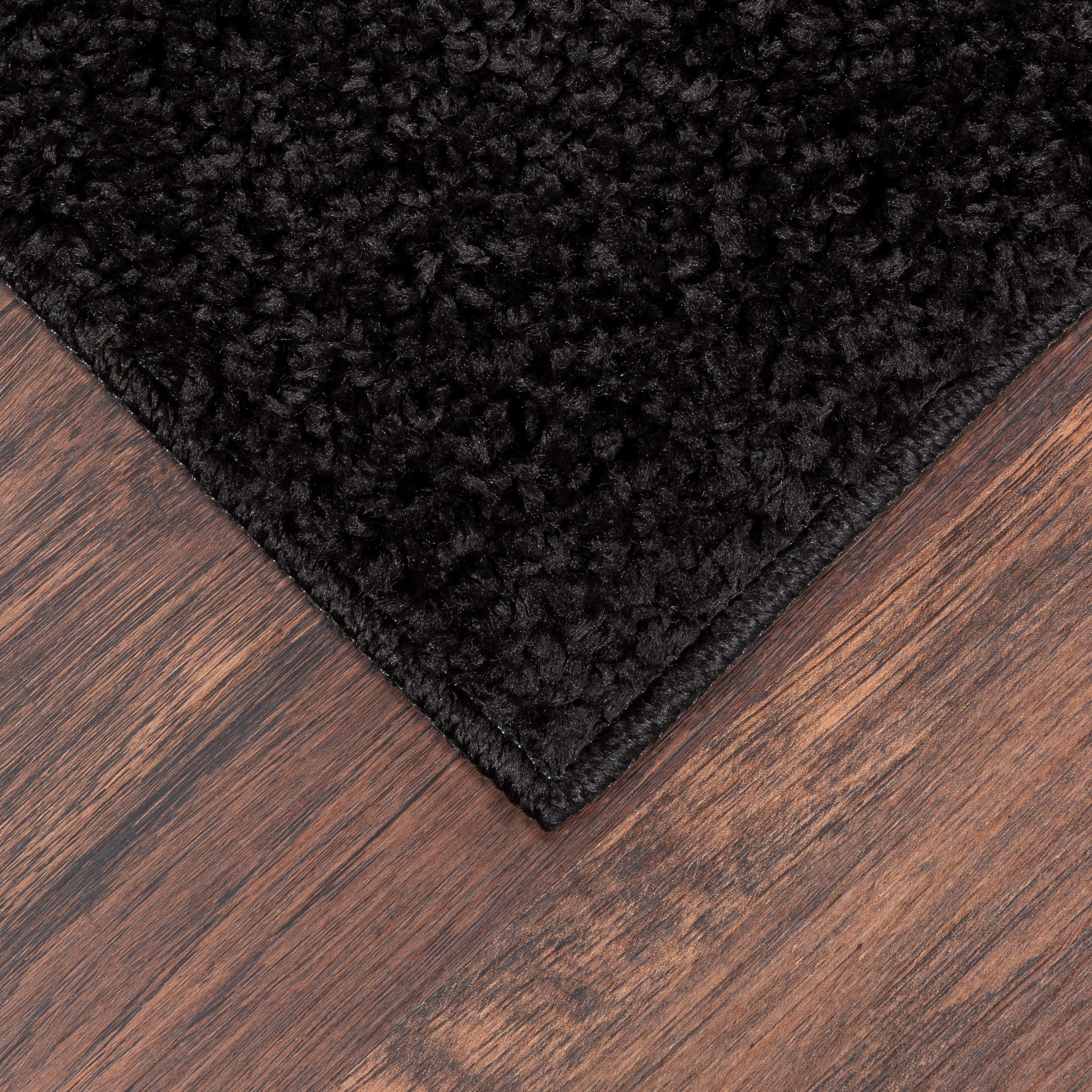 AVERO™ (2 pack) Traditional Solid Black Shag Indoor Area Rug, 3' x 4'8" - AVERO™