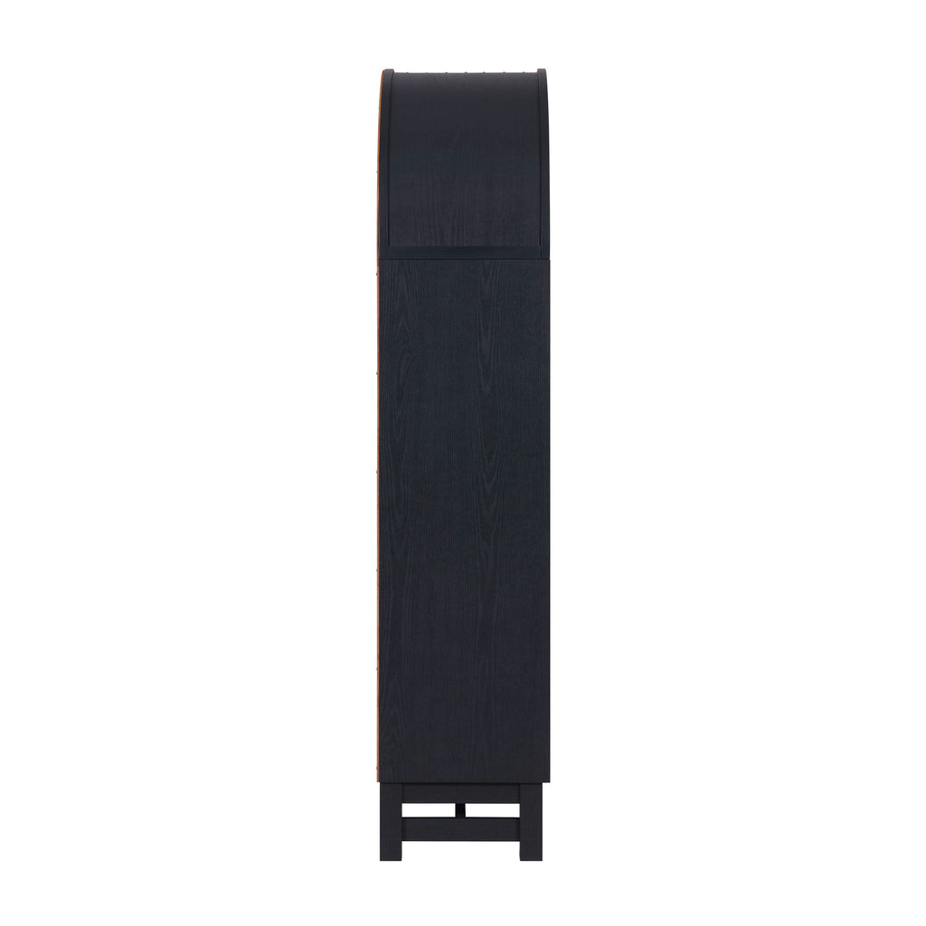 AVERO™ Juliet Open Arch Bookcase, Rich Black and Light Honey - AVERO™