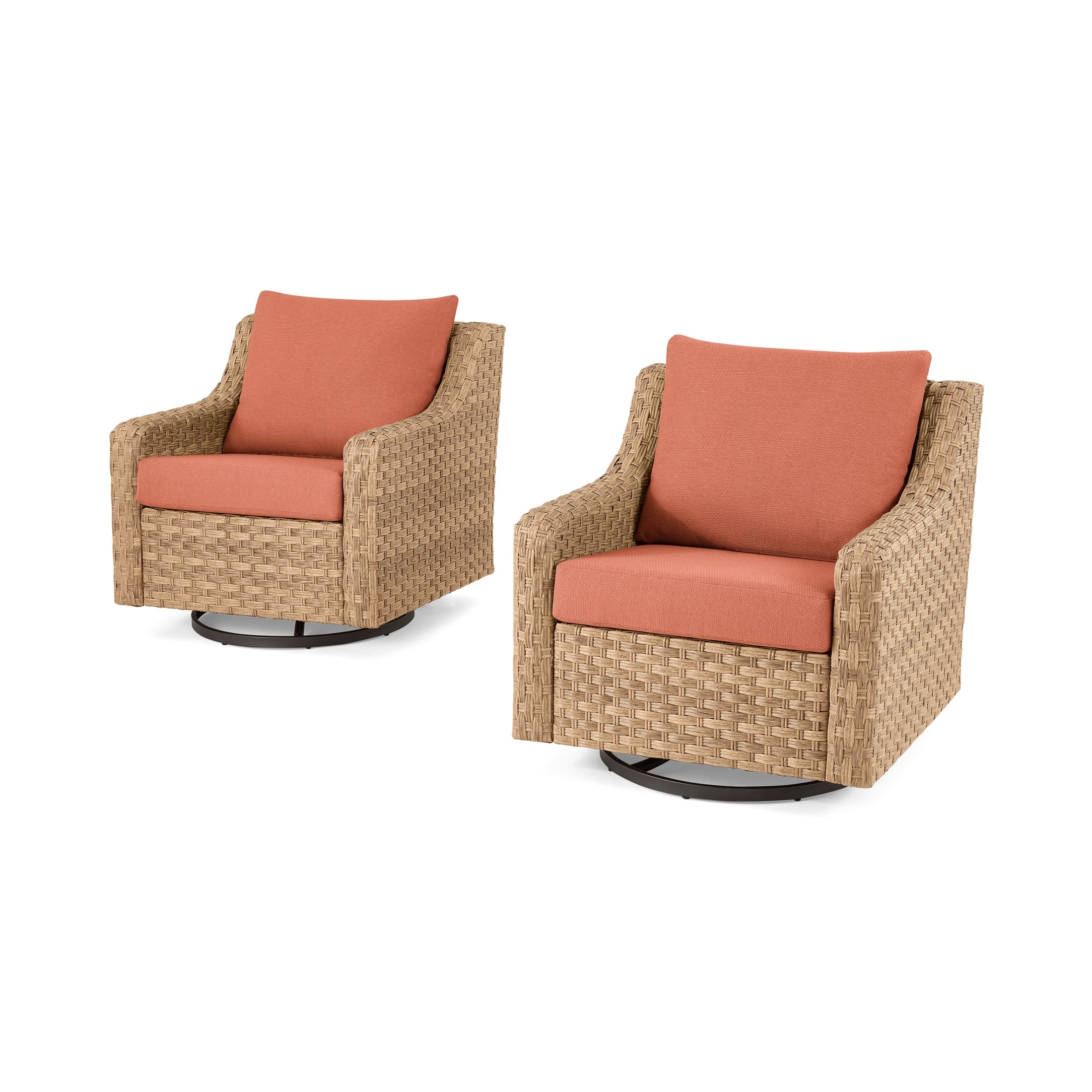 AVERO™ River Oaks Outdoor Swivel Gliders with Patio Covers, Set of 2, Red - AVERO™