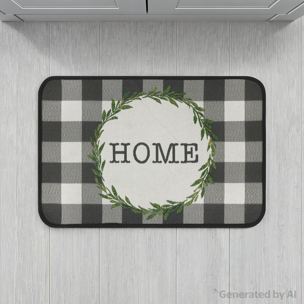 AVERO™ 4 Pack Buffalo Check Home Kitchen Rug 20 x 30 65 Polypropylene 35 Polyester Grey - AVERO™