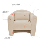 AVERO™ Beautiful Barrymore Accent Chair , Cream Shearling - AVERO™