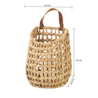 AVERO™ (2 Pack) Better Homes Gardens Water Hyacinth Hanging Basket with Faux Leather Strap - AVERO™