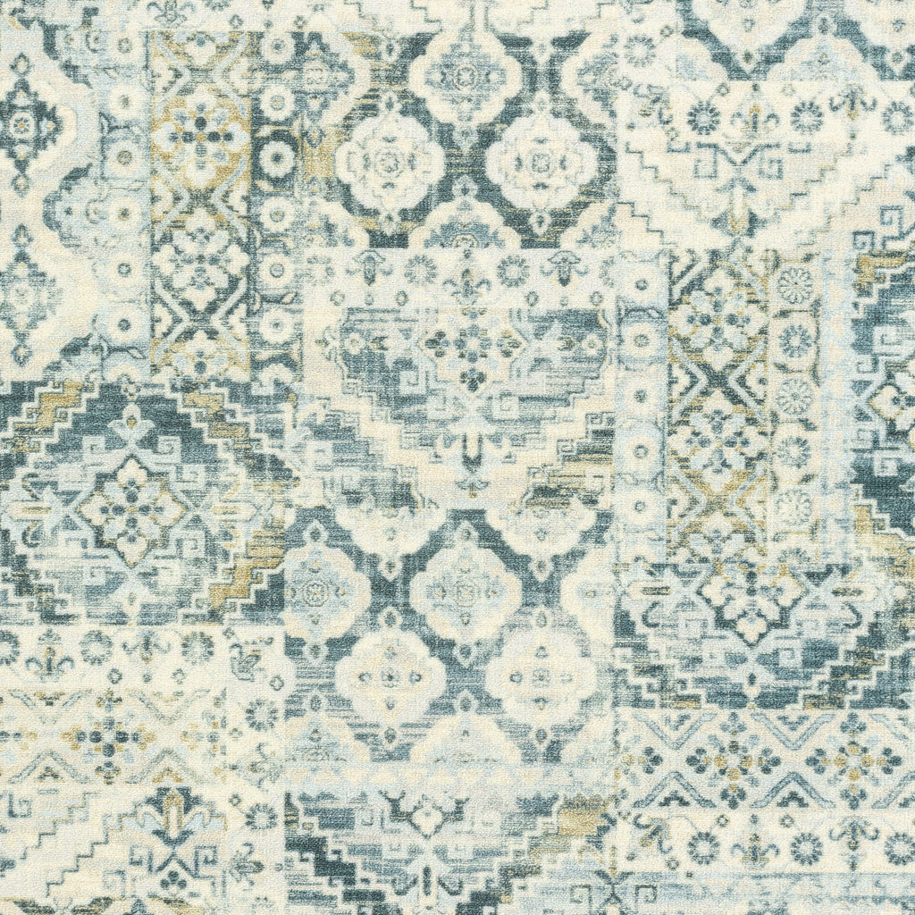 AVERO™ Patchwork Loop Print Blue Green Indoor Area Rug, 5' x 7' - AVERO™