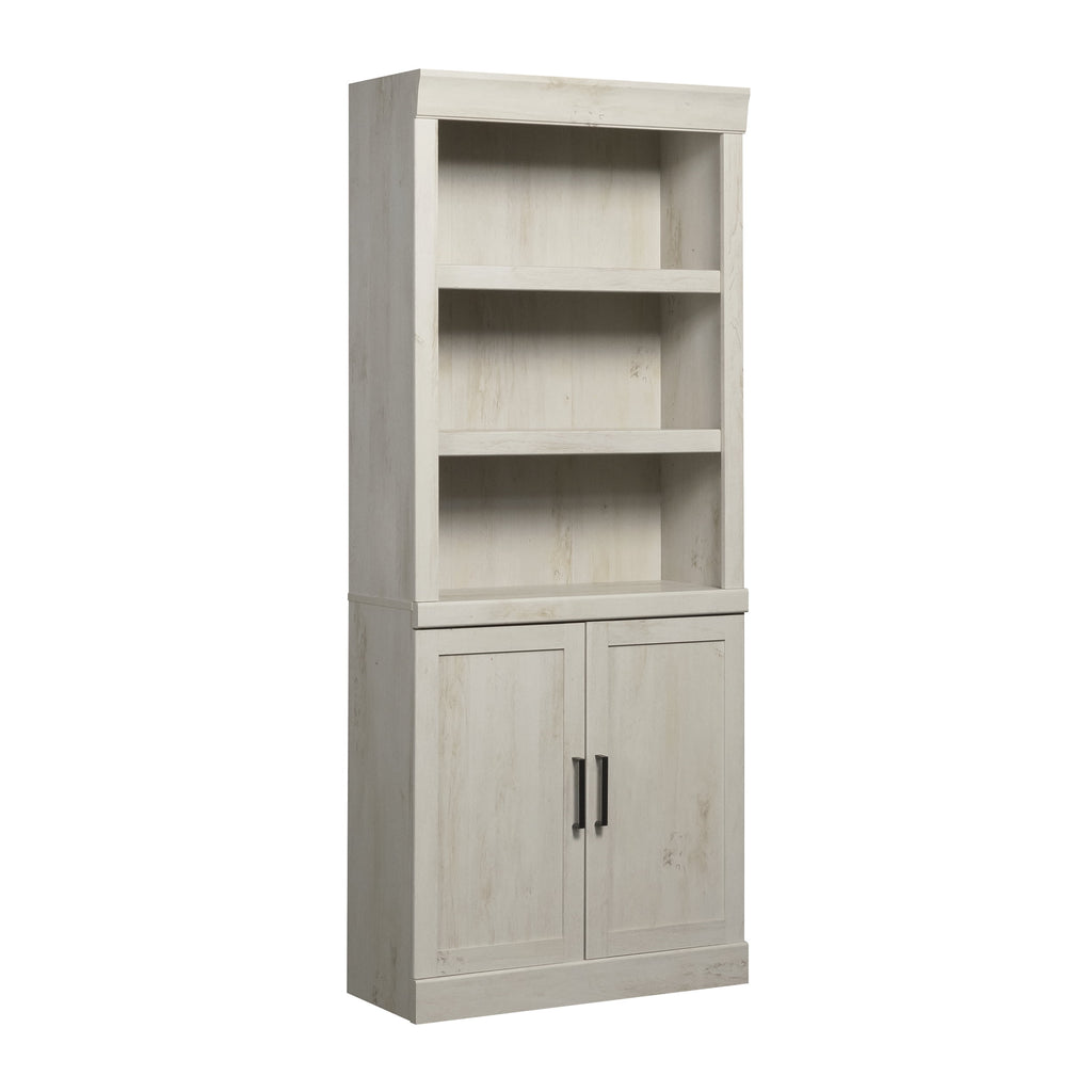 AVERO™ Glendale Bookcase With Doors, Rustic White Finish - AVERO™