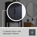 AVERO™ Juliet over-the-Toilet Space Saver Cabinet, 2 Adjustable Shelves, Black - AVERO™