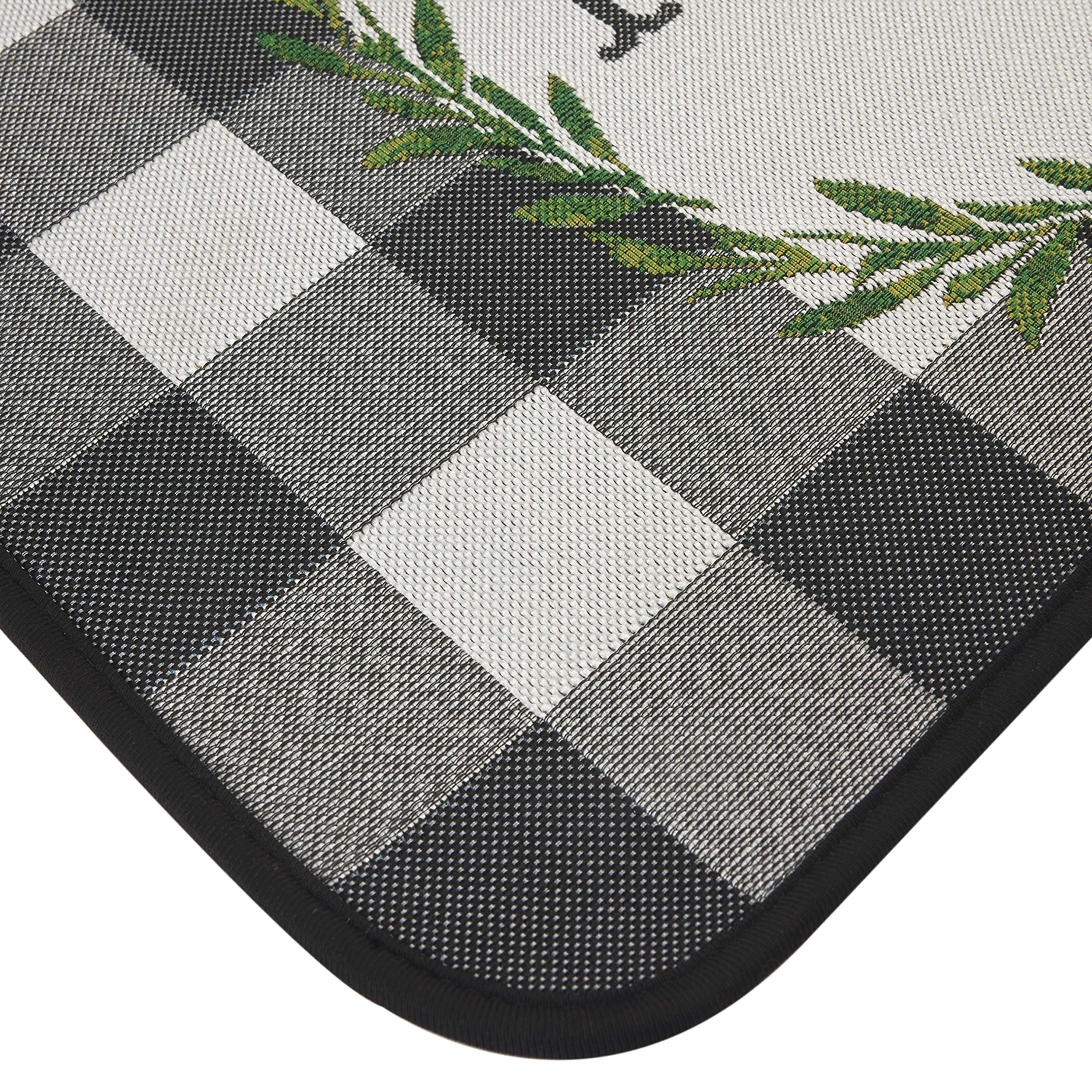 AVERO™ 4 Pack Buffalo Check Home Kitchen Rug 20 x 30 65 Polypropylene 35 Polyester Grey - AVERO™