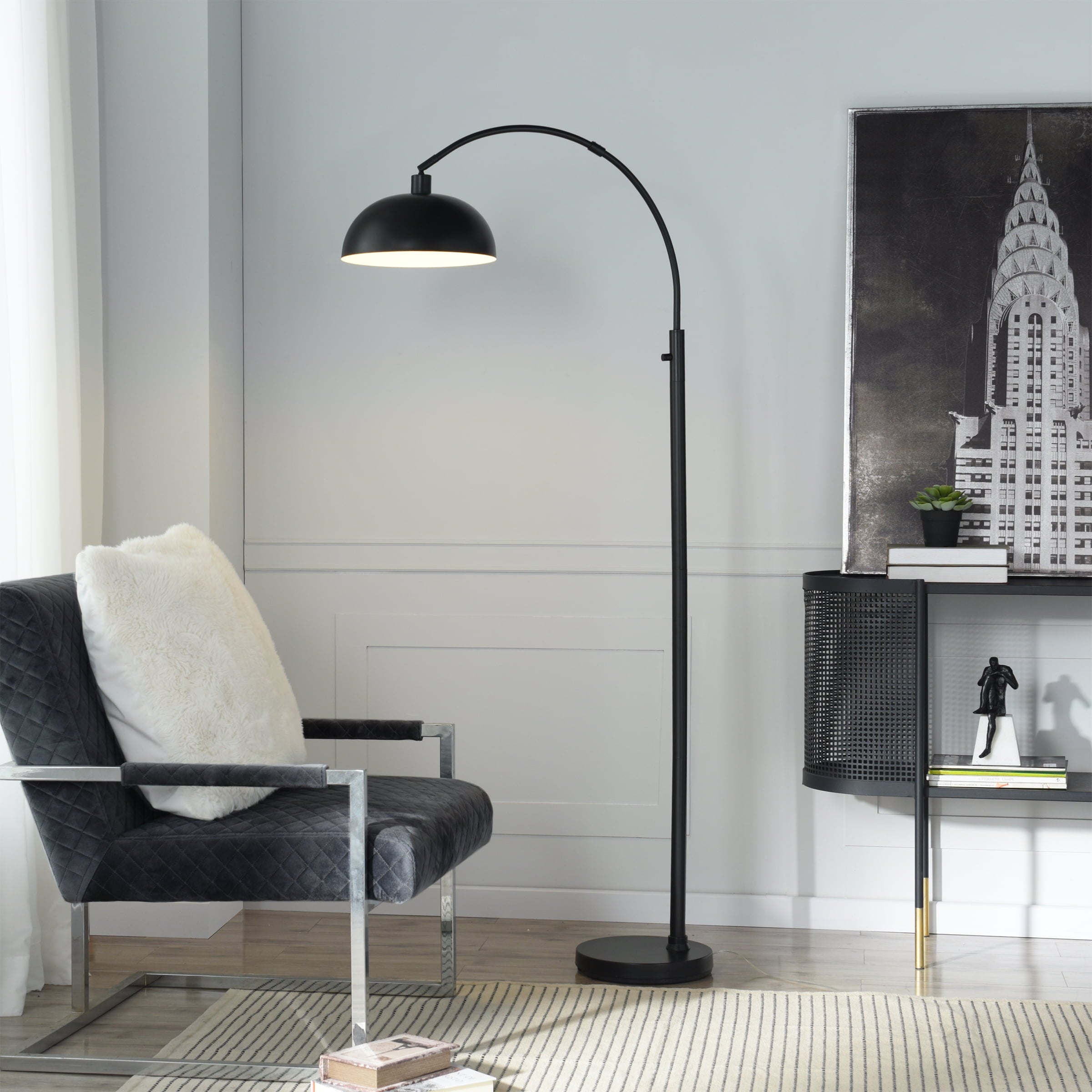 AVERO™ Black Finish Arch Dome Floor Lamp - AVERO™
