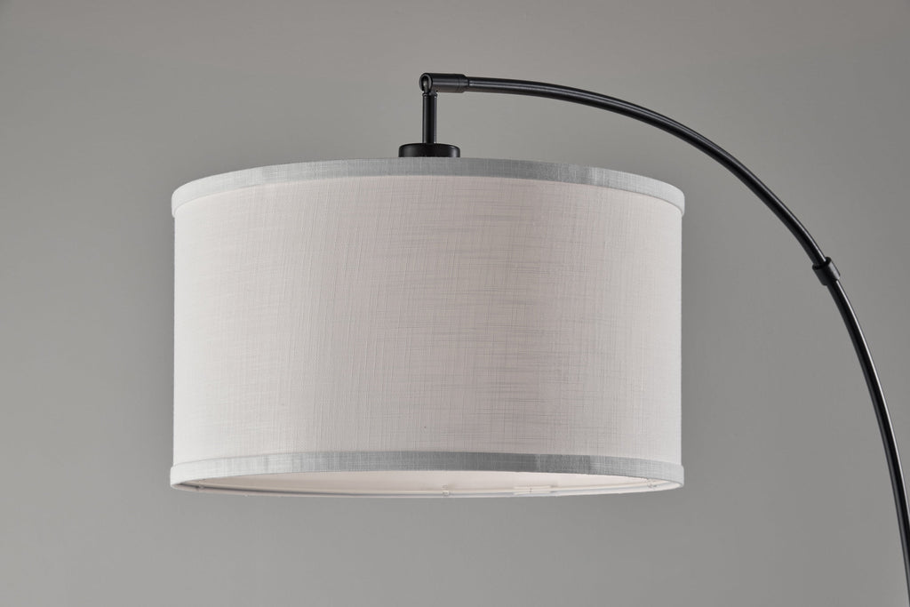 AVERO™ Michelle 71-Inch Metal Arc Floor Lamp with White Fabric Shade and 3-Way Switch - AVERO™