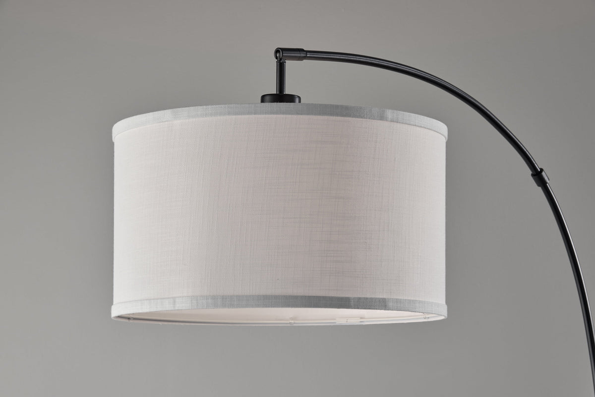AVERO™ Michelle 71-Inch Metal Arc Floor Lamp with White Fabric Shade and 3-Way Switch - AVERO™