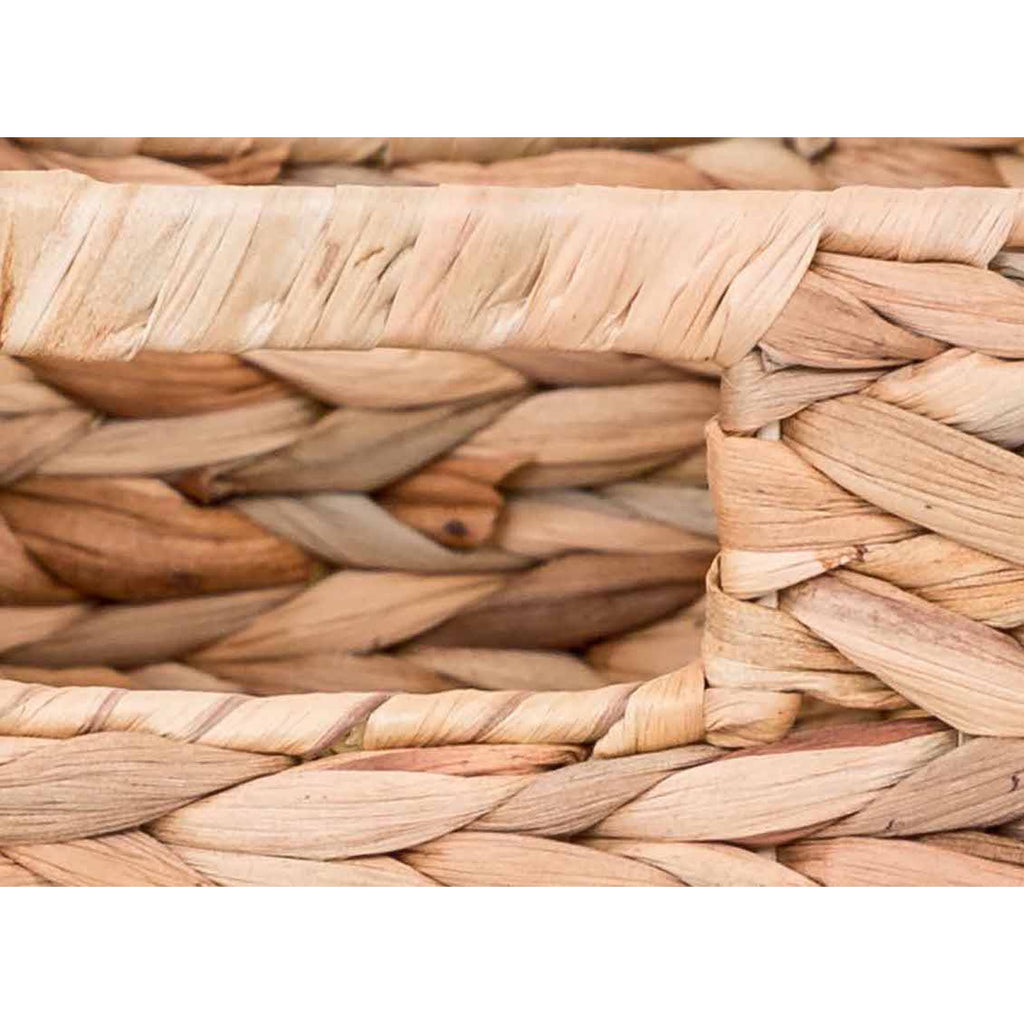 AVERO™ (2 pack) 3-Piece Natural Woven Water Hyacinth Decorative Storage Basket Set, Large Basket 16.14 in x 6.69 in x 5.9 in - AVERO™