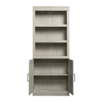 AVERO™ Glendale Bookcase With Doors, Rustic White Finish - AVERO™