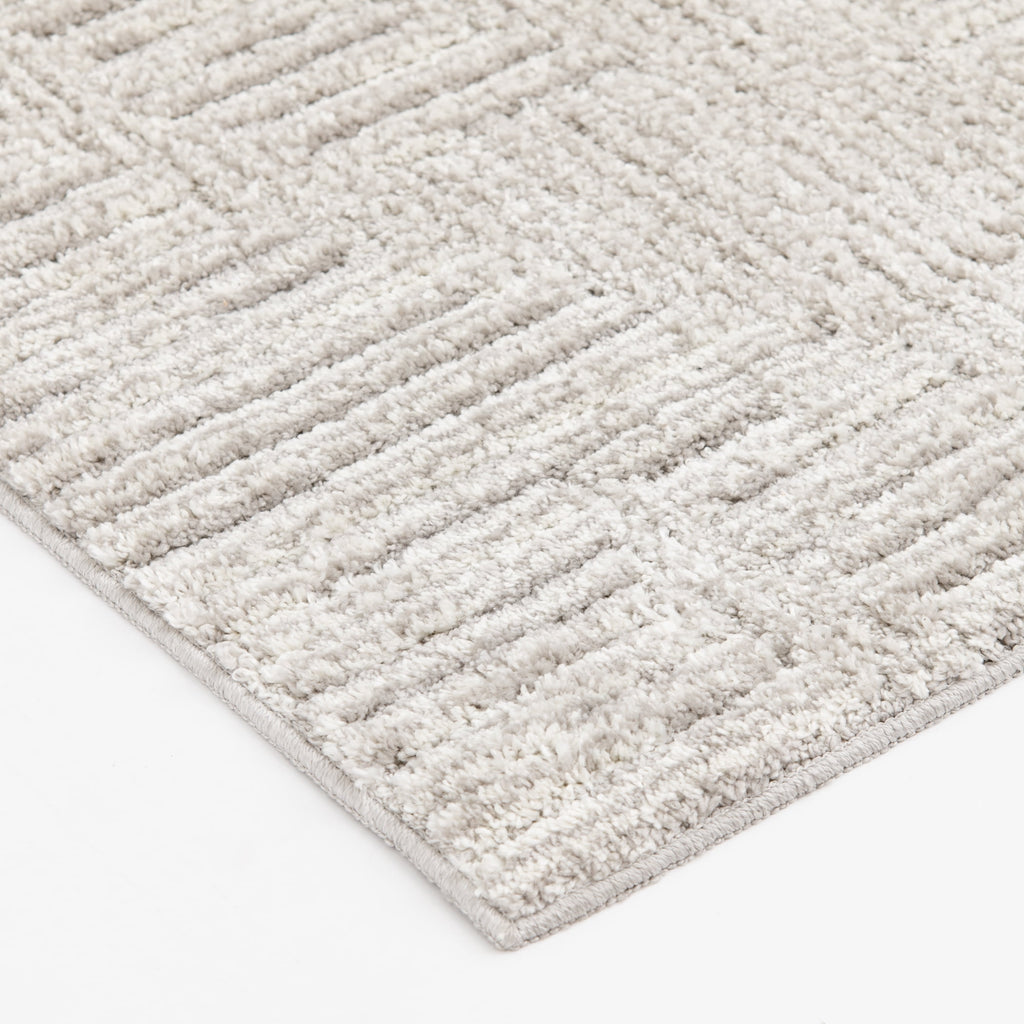 AVERO™ 5' x 7' Gray Geometric Block Hi Low Area Rug - AVERO™