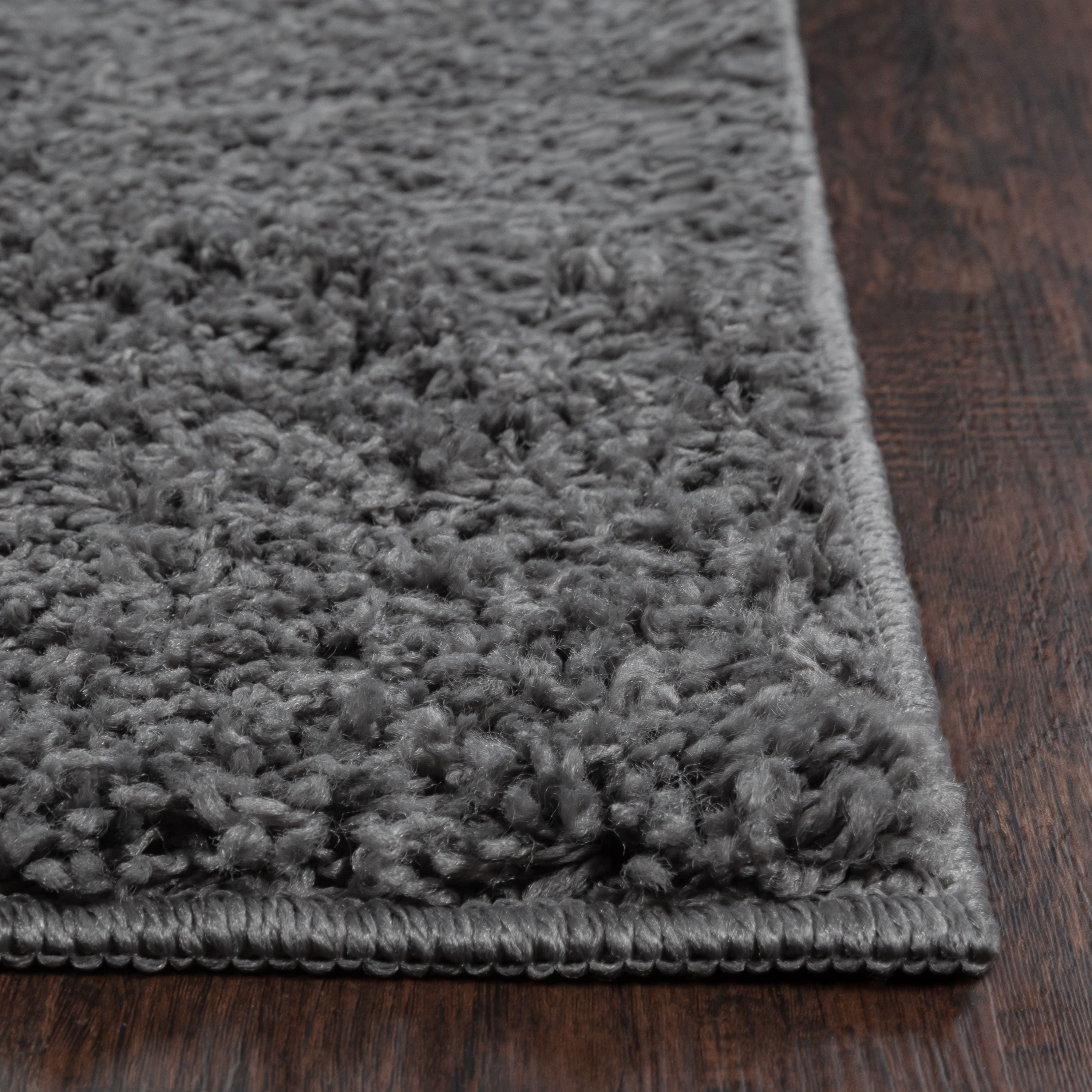 AVERO™ (2 pack) Solid Shag Indoor Area Rug, Gray, 3 ft x 4 ft 8 in - AVERO™