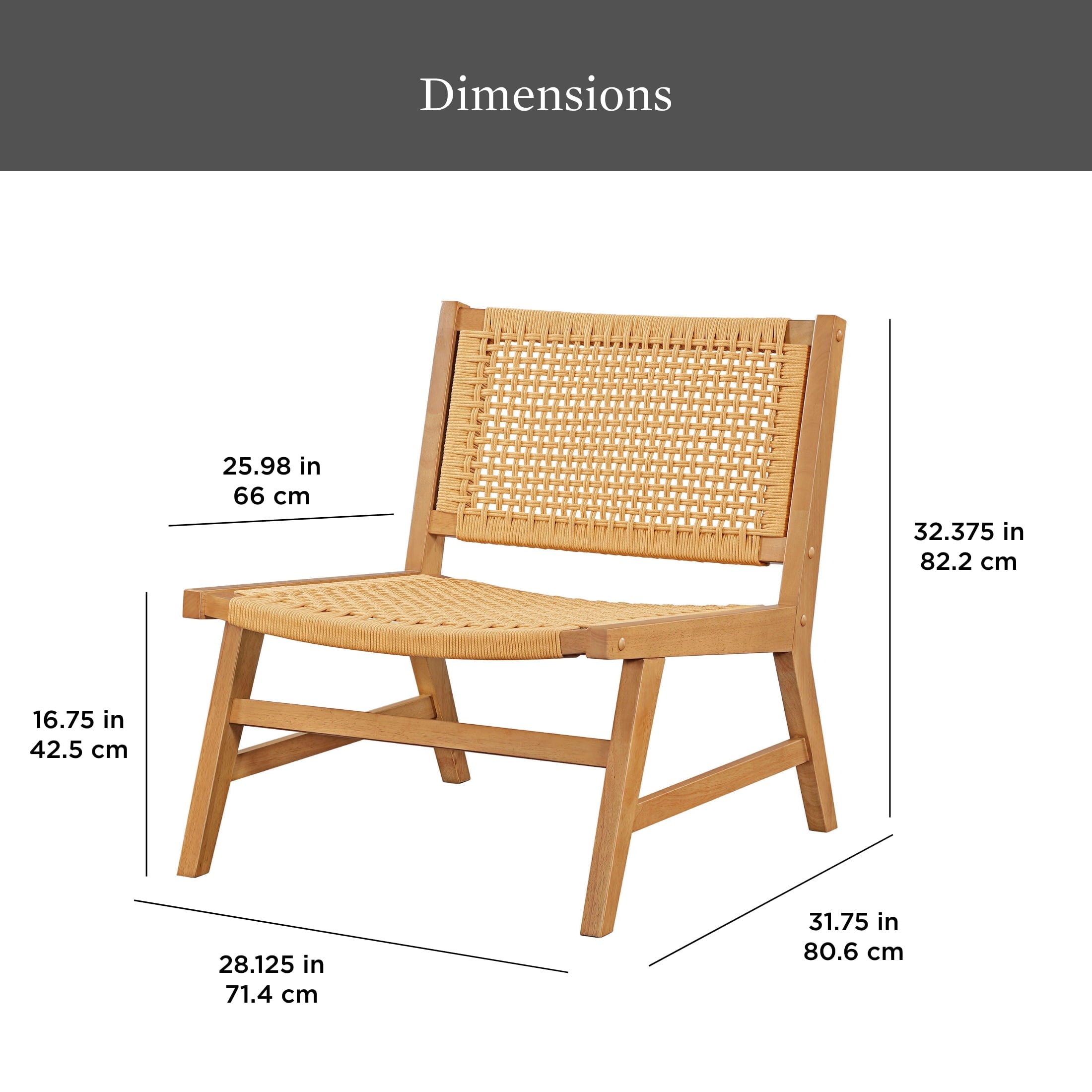 AVERO™ Vista Woven Accent Chair, Light Honey - AVERO™