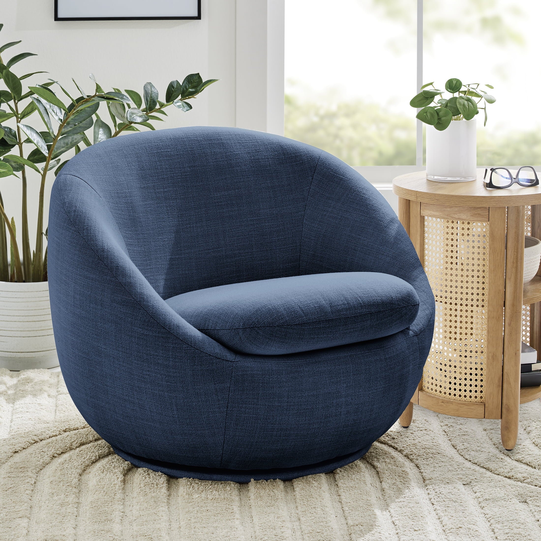 AVERO™ (2 pack) Mira Swivel Accent Chair, Indigo - AVERO™