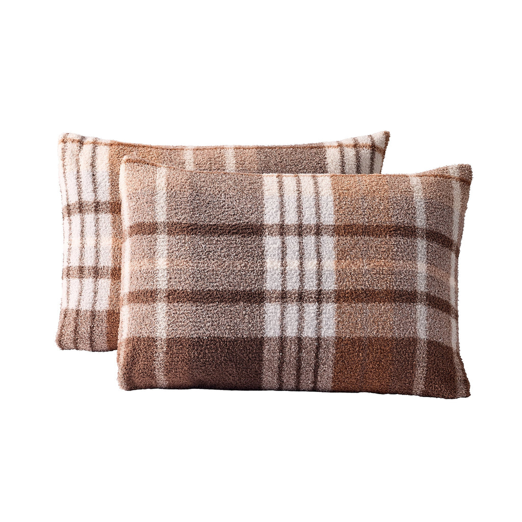 AVERO™ 3-Piece Brown Plaid Cozy Knit Comforter Set, King - AVERO™