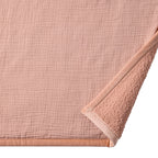 AVERO™ Throw Blanket, Reversible Gauze and Cozy Knit, 50 in x 72 in, Antique Blush - AVERO™