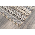 AVERO™ 4 Pack Carnival Stripe Polypropylene Indoor Area Rug Assorted Earth Tones 3 ft x 5 ft - AVERO™