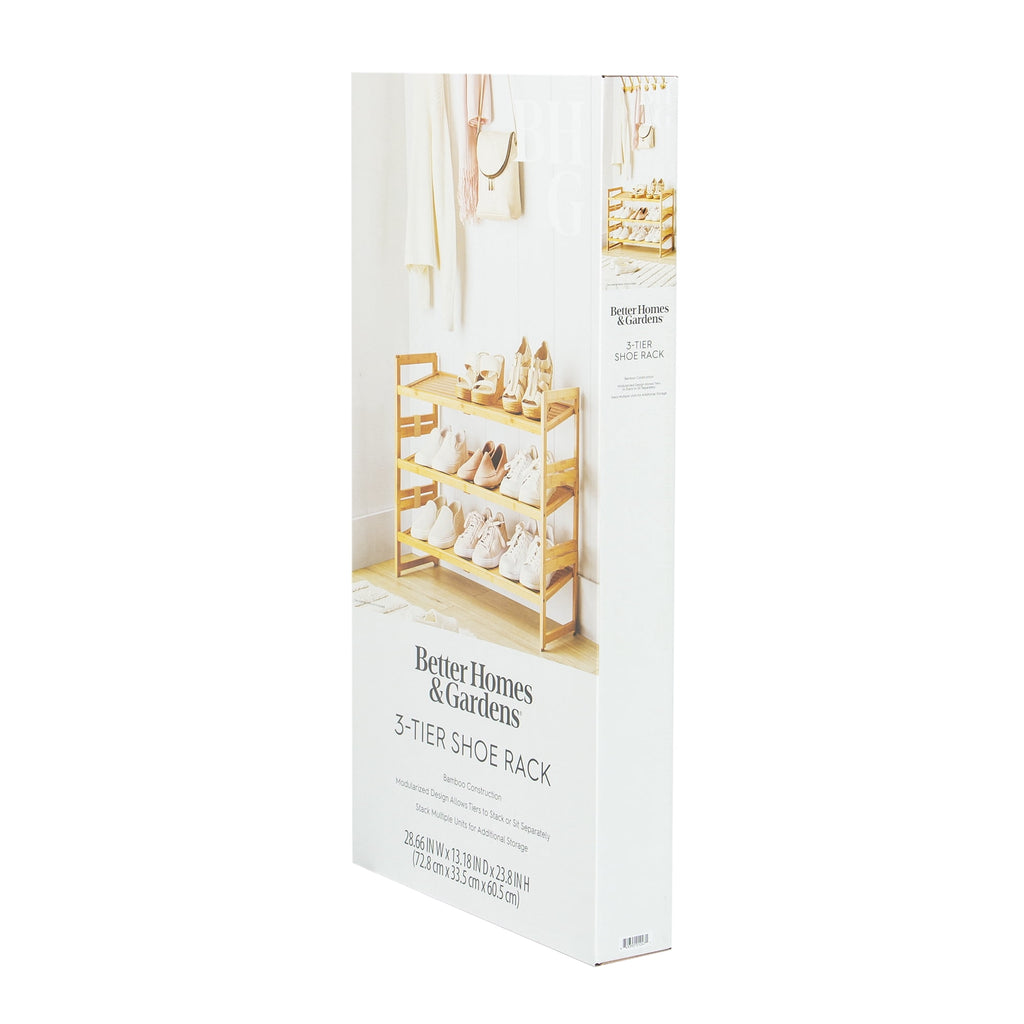 AVERO™ (2 pack) Bamboo 3-Tier Shoe Rack for 9 Pairs - AVERO™
