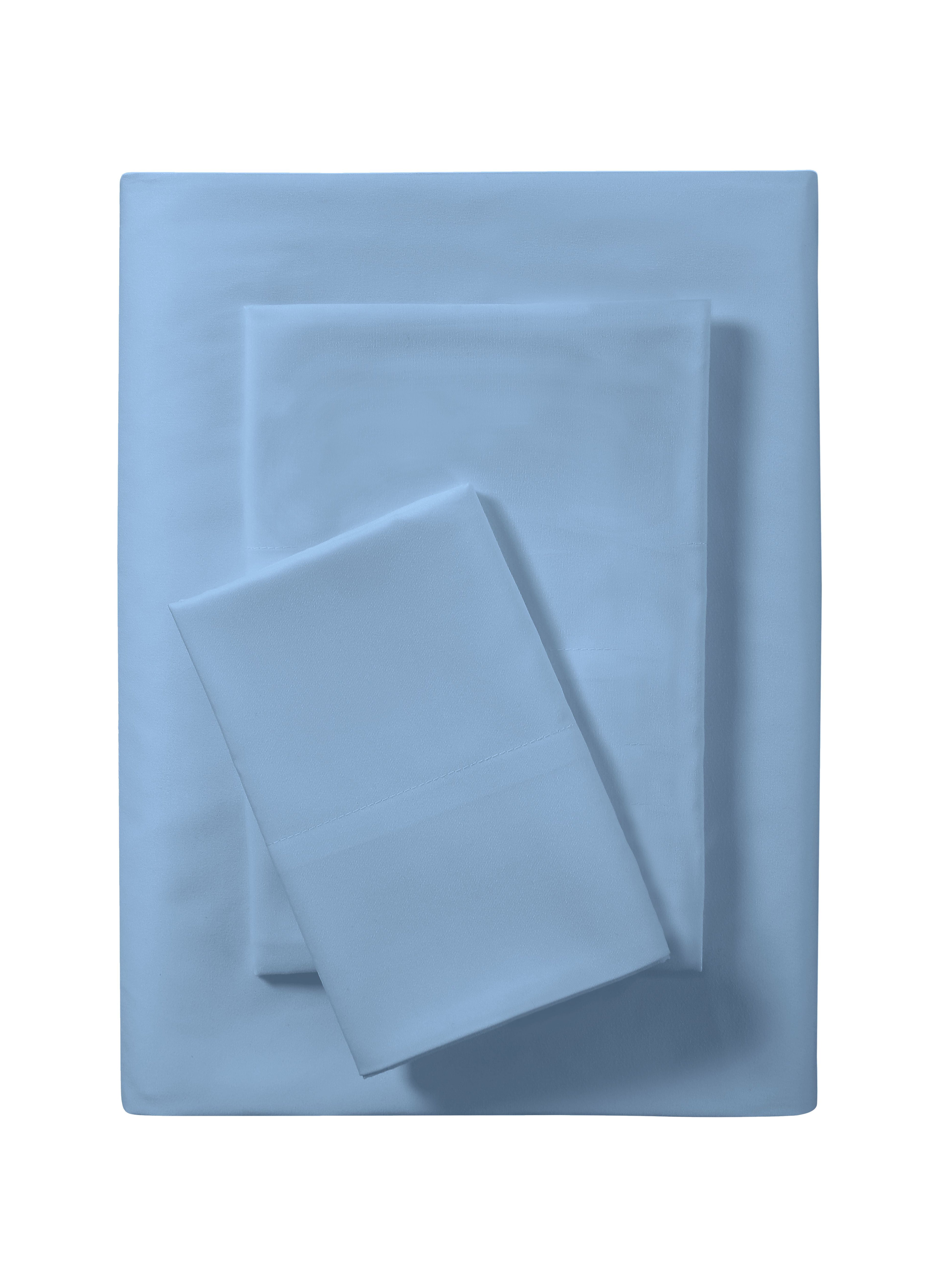 AVERO™ (4 pack) Basic Value Microfiber Bed Sheet Set, Light Blue, Twin, 3-Piece - AVERO™
