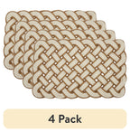 AVERO™ (4 pack) Woven Pretzel Knotted PVC Outdoor Doormat, 18" x 30" - AVERO™