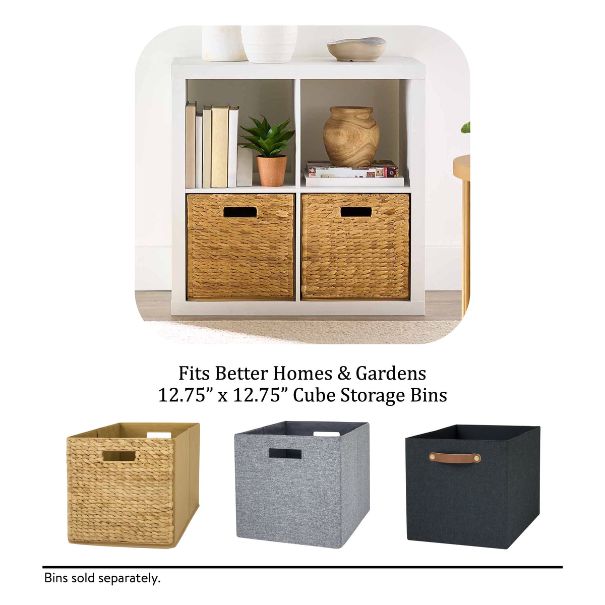 AVERO™ 4 Cube Storage Organizer, White Texture - AVERO™