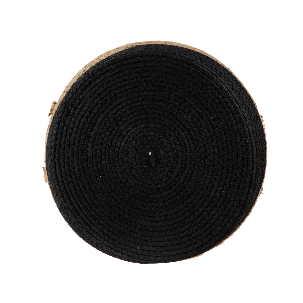 AVERO™ Natural and Black Round Rush Baskets, Set of 2 - AVERO™