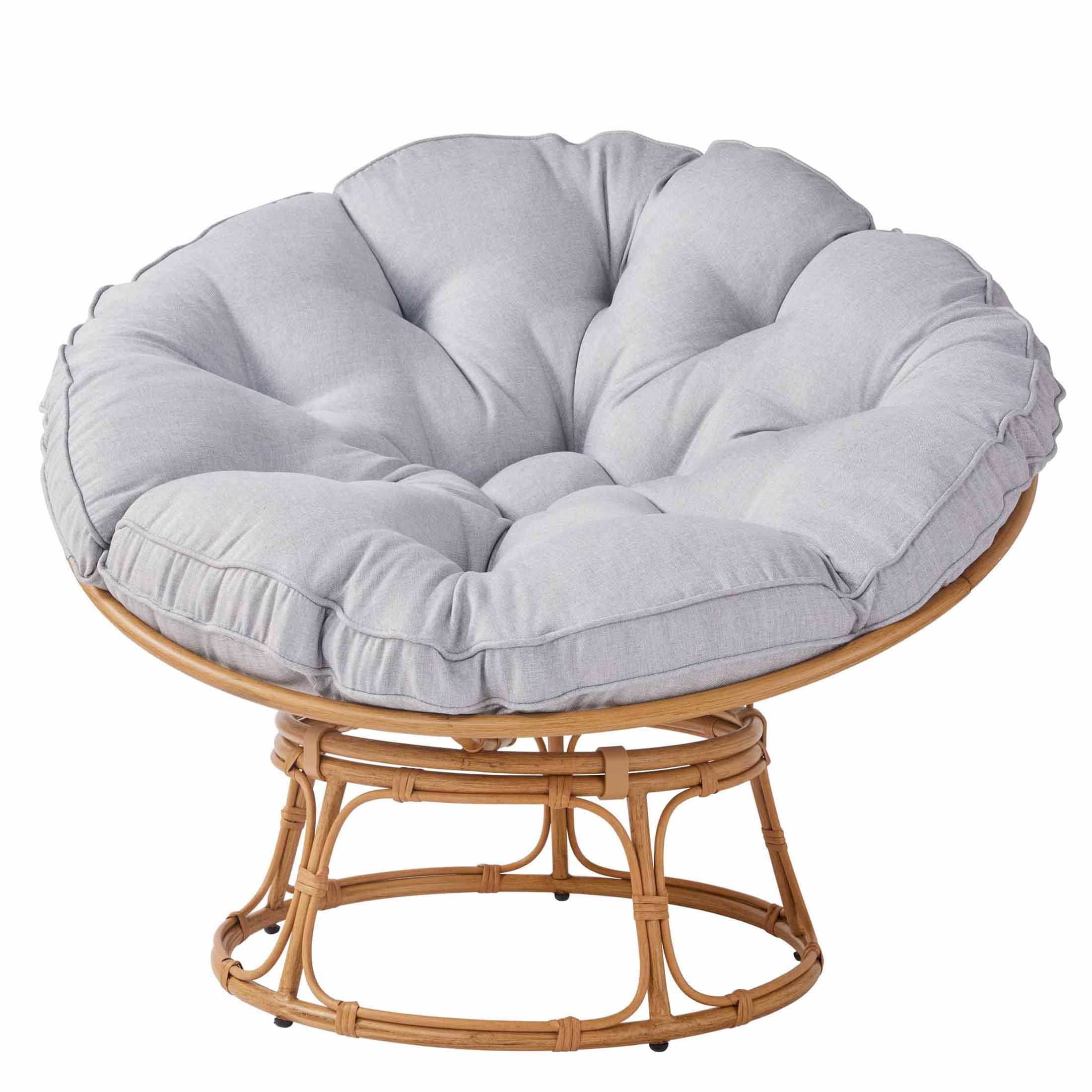 AVERO™ Emma Papasan Accent Chair, Gray Linen - AVERO™