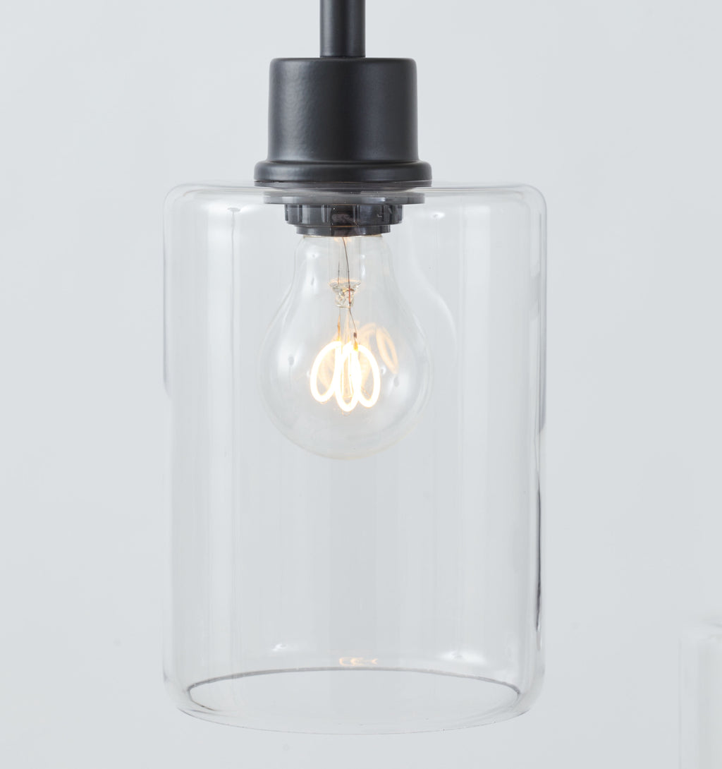 AVERO™ 63.5 in 3 Light Contemporary Black Floor Lamp Clear Glass - AVERO™