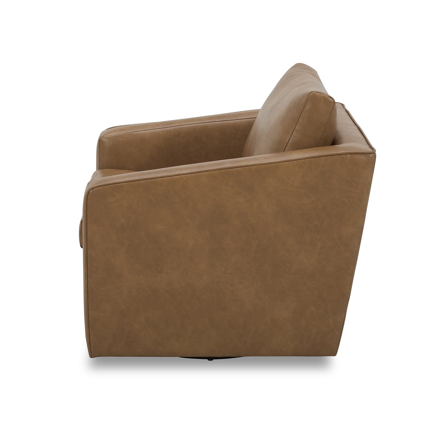 AVERO™ Steele Swivel Accent Chair, Camel Faux Leather - AVERO™