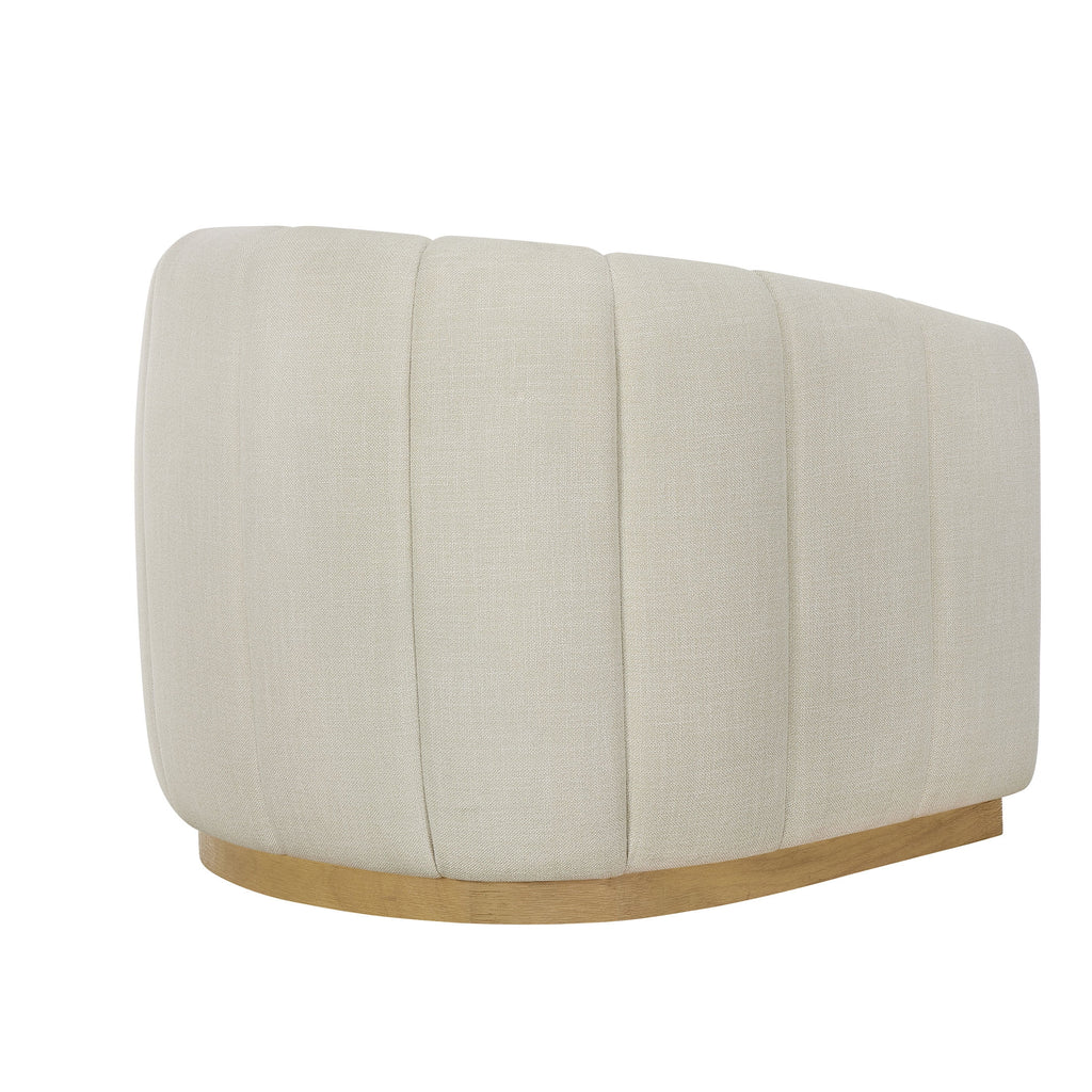 AVERO™ Lillian Accent Swivel Chair, Cream Linen - AVERO™