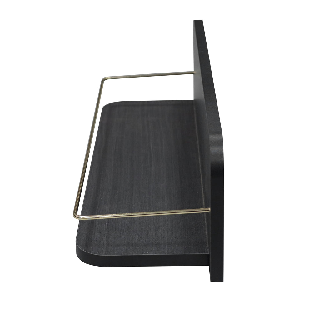 AVERO™ 23 inch Black Shelf with Gold Metal Rail - AVERO™