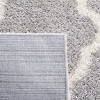 AVERO™ Gray & Ivory Plush Trellis Shag Indoor Area Rug, 5' x 7' - AVERO™