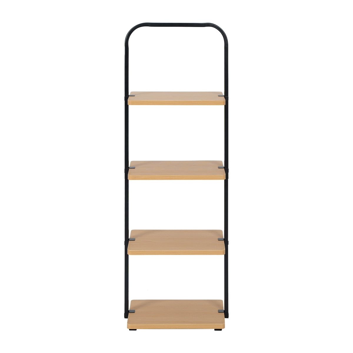 AVERO™ Juliet 4-Tier Wooden Shoe Ladder for Shoe Storage, Black and Light Honey Wood, Holds up to 4 Pairs - AVERO™