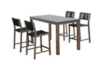 AVERO™ Tarren 5-Piece High Dining Set, Black - AVERO™