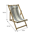 AVERO™ (2 pack) Resort Sling Fabric Chair, Beige & Blue Stripe - AVERO™
