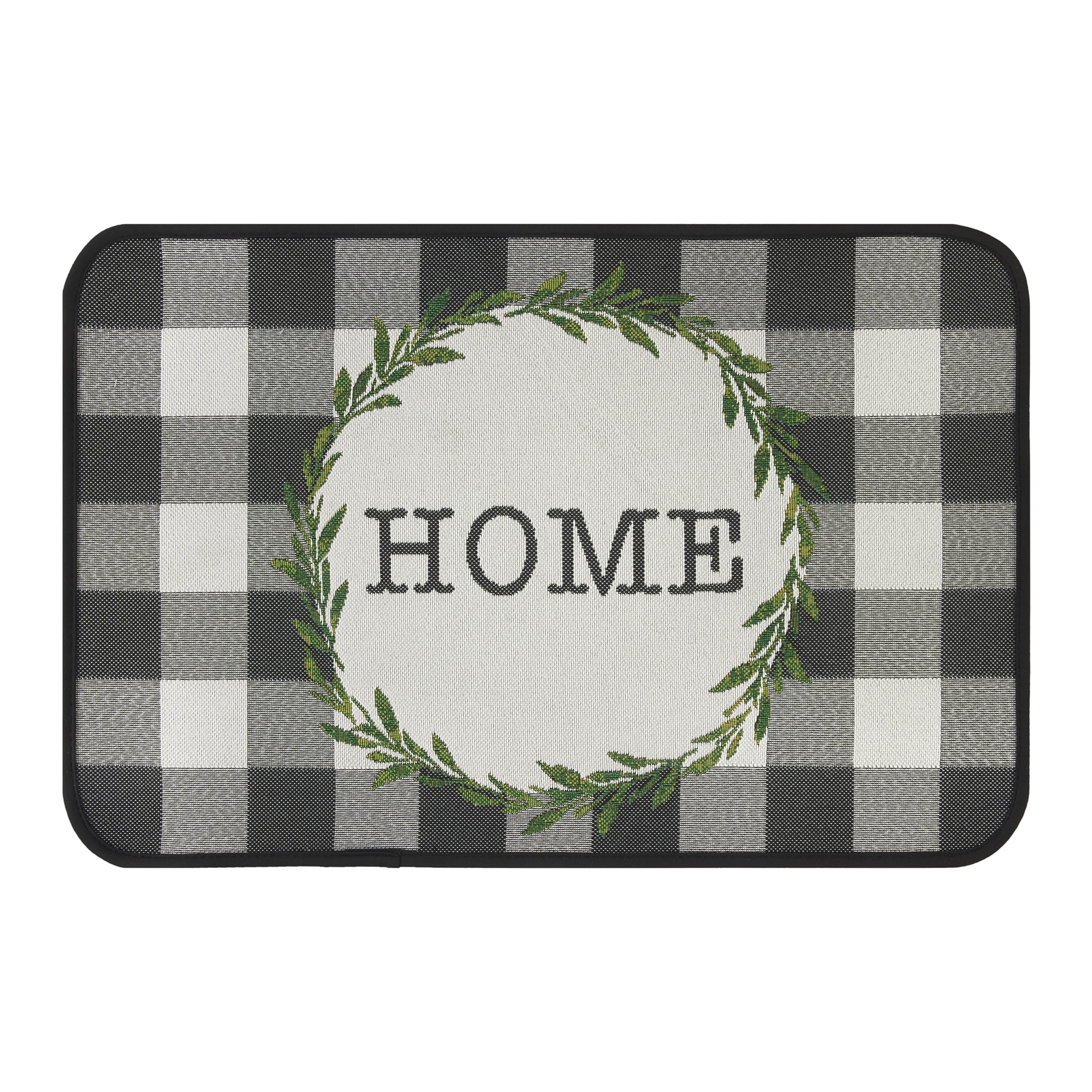 AVERO™ 4 Pack Buffalo Check Home Kitchen Rug 20 x 30 65 Polypropylene 35 Polyester Grey - AVERO™