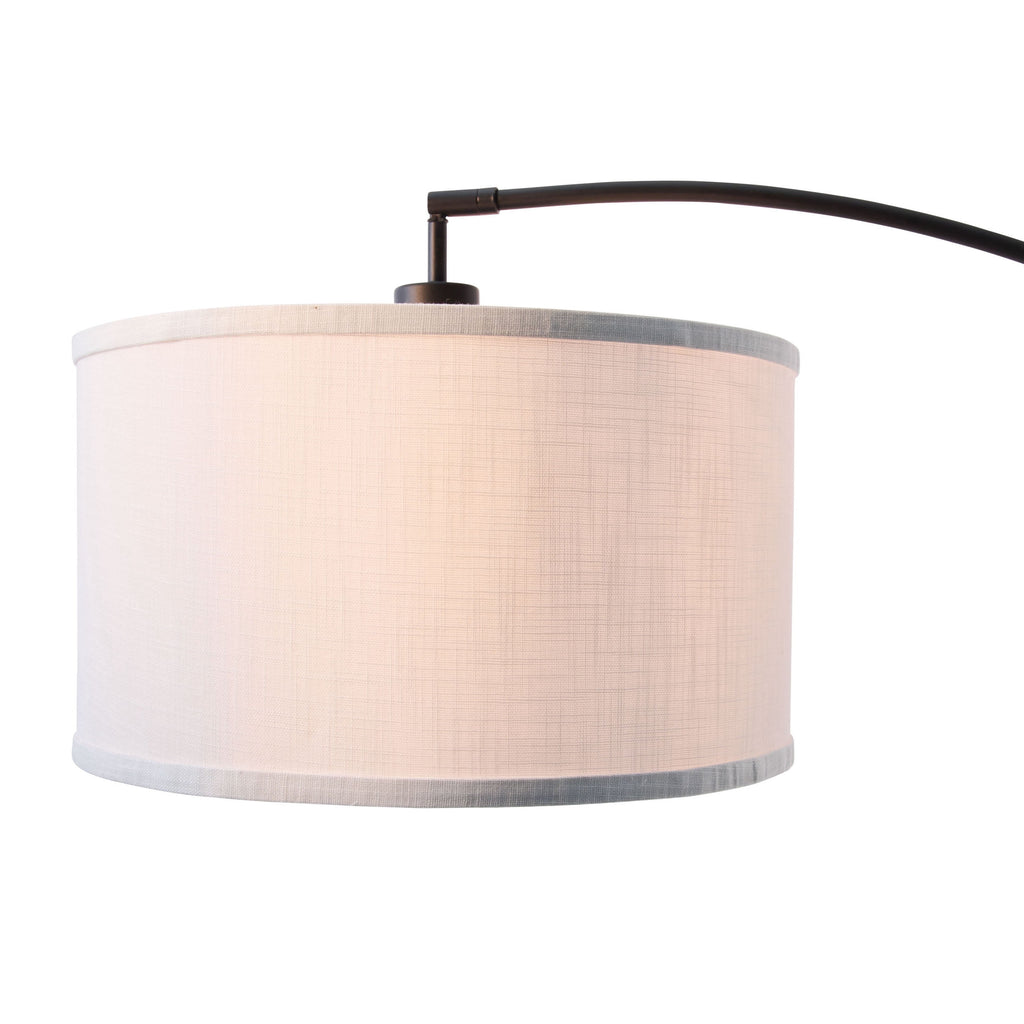 AVERO™ Michelle 71-Inch Metal Arc Floor Lamp with White Fabric Shade and 3-Way Switch - AVERO™